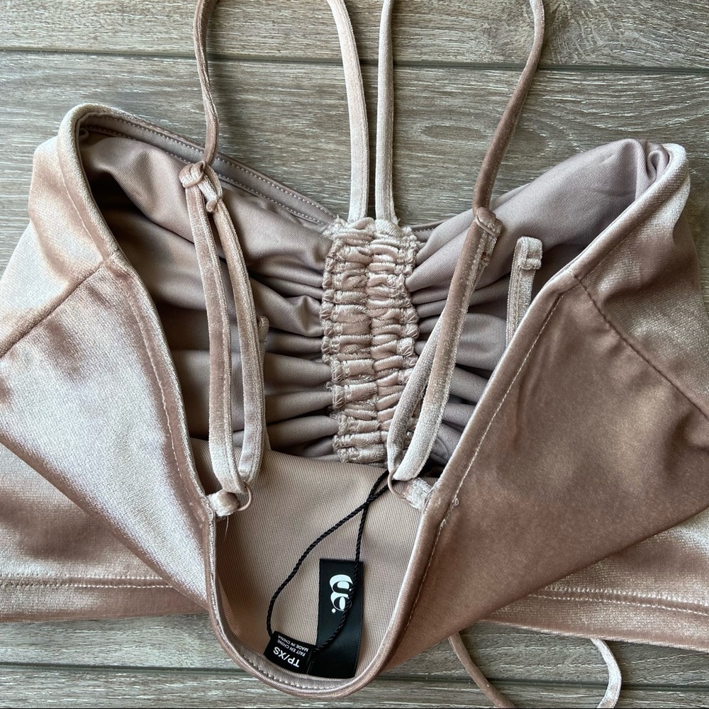 NWOT Garage Ruched Velvet Cami - Picture 10 of 11